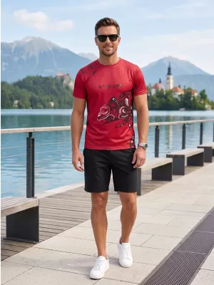 Pánské volnočasové triko premium ALTISPORT VOJ/ALM122TR06 ČERVENÁ