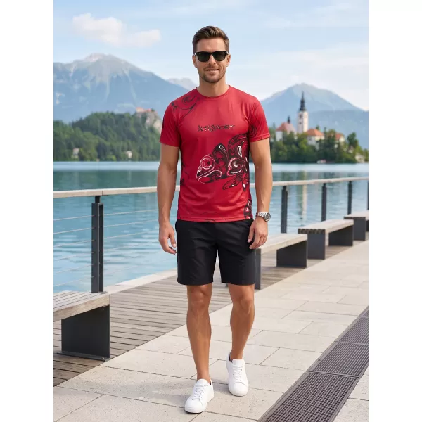  Pánské volnočasové triko premium ALTISPORT VOJ/ALM122TR06 ČERVENÁ 