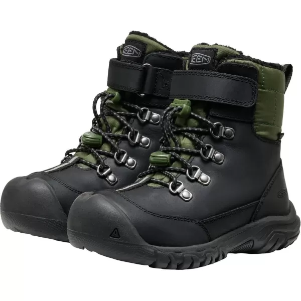  Dětské zimní boty KEEN KANIBOU WP BLACK/BRONZE GREEN 