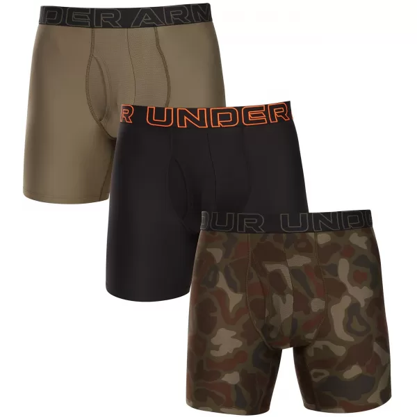  Pánské boxerky UNDER ARMOUR M UA PERF TECH (3KS) 1383879-392 BLACK W/SOLAR ORAN 