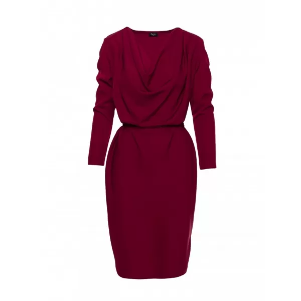  Dámské šaty STYLOVE S428 MAROON 