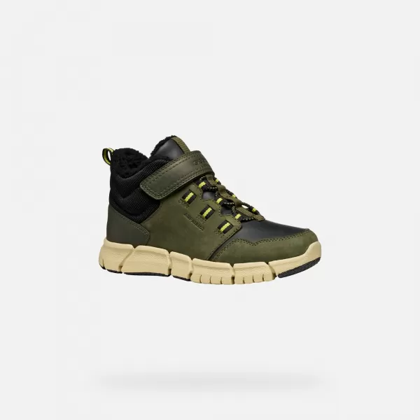  Chlapecké kotníkové boty GEOX FLEXYPER B ABX J949XA032MEC0498 KHAKI 
