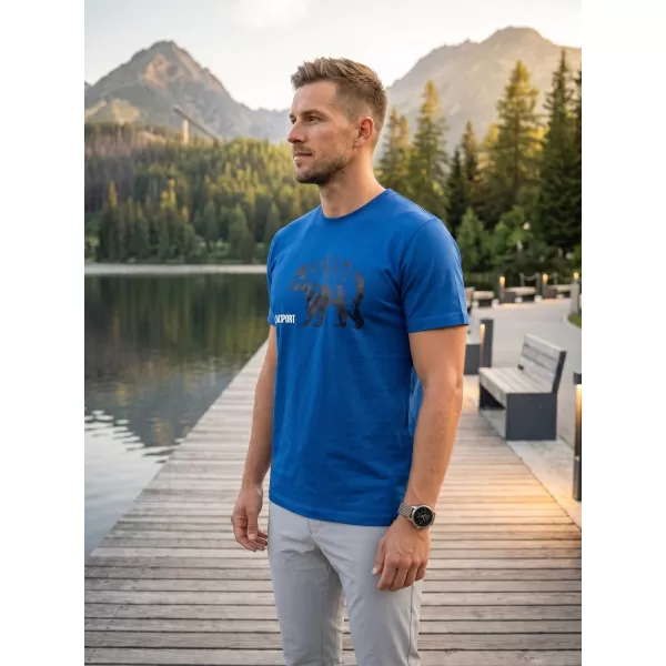  Pánské triko s krátkým rukávem ALTISPORT ALM193129 SNORKEL BLUE 