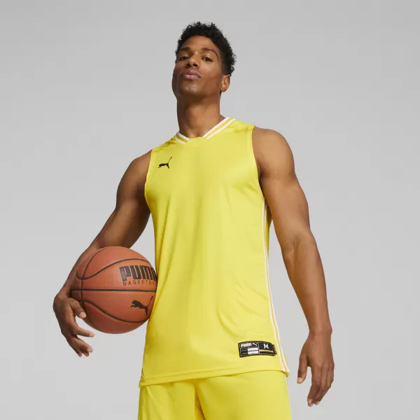  Pánské tílko PUMA HOOPS TEAM GAME JERSEY 67662805 CYBER YELLOW 