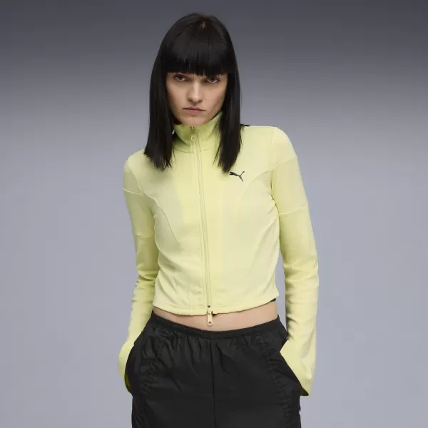  Dámské bunda PUMA DARE TO SLIM CROPPED TRACK JACKET 63214635 GOLD MOON 