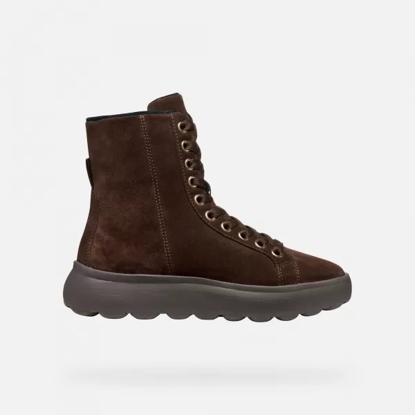 Dámské boty GEOX SPHERICA EC4.1 G009293 TMAVĚ HNĚDÁ 