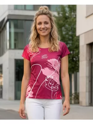 Dámské volnočasové triko premium ALTISPORT VOJ/ALW120TR06 FUCHSIOVÁ