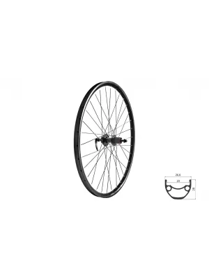 Zapletené kolo zadní KLS DRAFT DSC 23 R, 26", black BLACK