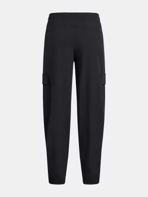Dívčí sportovní kalhoty UNDER ARMOUR UA RIVAL WOVEN CARGO PANTS 1386527-001 ČERNÁ