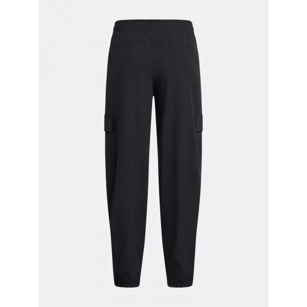  Dívčí sportovní kalhoty UNDER ARMOUR UA RIVAL WOVEN CARGO PANTS 1386527-001 ČERNÁ 