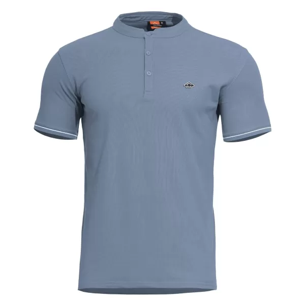  Pánské triko PENTAGON LEVANTES HENLEY T-SHIRT STRIPES K09025 DAWN BLUE 