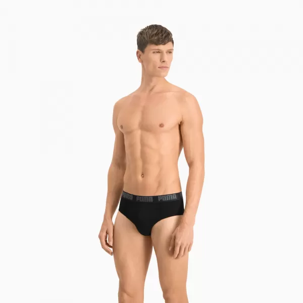  Pánské slipy PUMA BASIC BRIEF 2P 88910006 BLACK/BLACK 