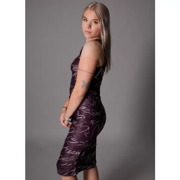  Dámské šaty premium ALTISPORT VOJ/ALW084SAT03 HNĚDÁ 