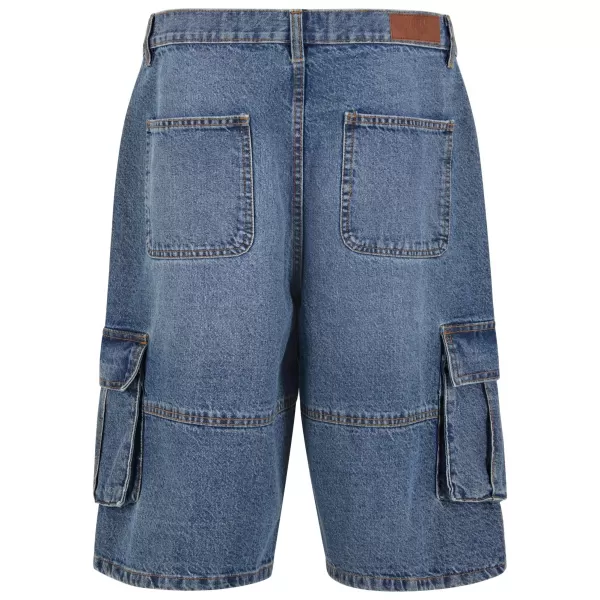  Pánské kraťasy URBAN CLASSICS TB7367 MID DEEP BLUE WASHED 