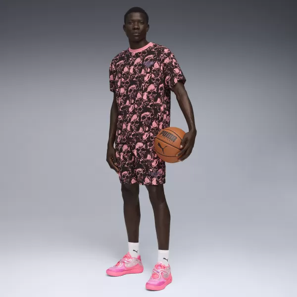  Pánské triko PUMA WORLD TOUR-NAMENT AOP TEE 63235601 SUN STRUCK/AOP 
