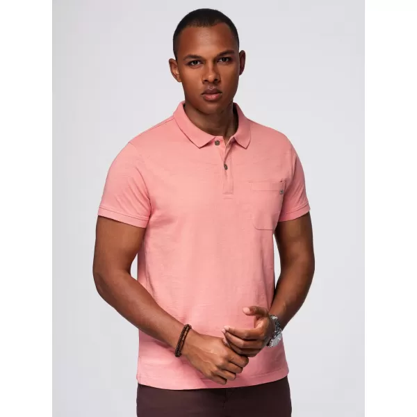  Pánské triko s límečkem OMBRE OM-POWS-0142 PINK 
