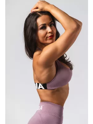 NEBBIA Bezešvá lift-up sportovní podprsenka FLOW SEAMLESS 495 PINK