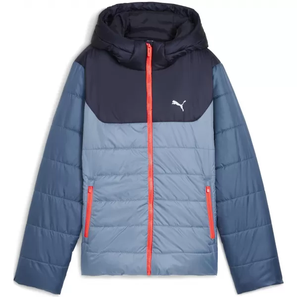  Dětské bunda PUMA ESS HOODED PADDED JACKET 68522634 COOL BLUE 