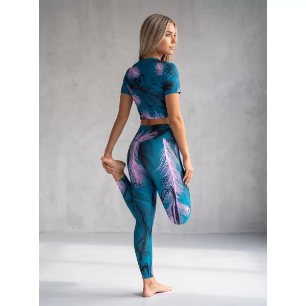  Dámský crop top premium ALTISPORT VOJ/ALW001TR07 PETROLEJOVÁ/SVĚTLE RŮŽOVÁ PETROLEJOVÁ/SVĚTLE RŮŽOVÁ 