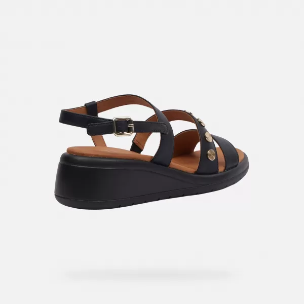  Dámské sandály GEOX MELICONIA G000972 ČERNÁ 