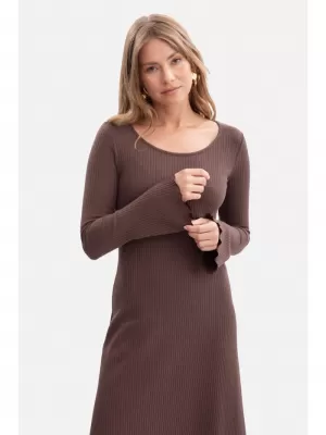 Dámské šaty BEWEAR B308 BROWN