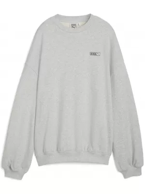 Dámská mikina PUMA X ROSÉ OVERSIZED CREW 63380310 FLAT LIGHT GRAY HEATHER