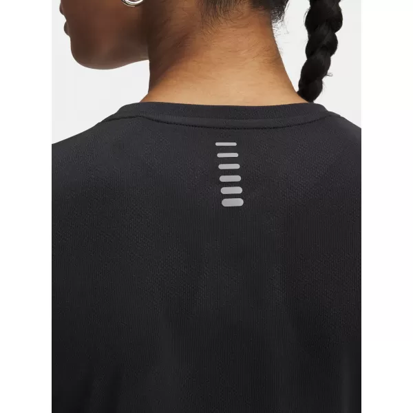  Dámské triko UNDER ARMOUR UA LAUNCH JACQUARD SS 6005096-004 ČERNÁ 