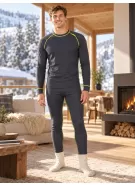 Pánský termo set ALTISPORT GAIN TMAVĚ ŠEDÁ/LIMETKOVÁ