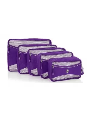 Sada organizérů HEYS ECO PACKING CUBE 5PC SET II PURPLE