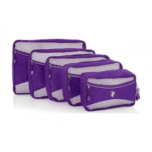  Sada organizérů HEYS ECO PACKING CUBE 5PC SET II PURPLE 