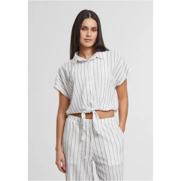  Dámská blůza URBAN CLASSICS TB7474 OFF WHITE/BLACK 