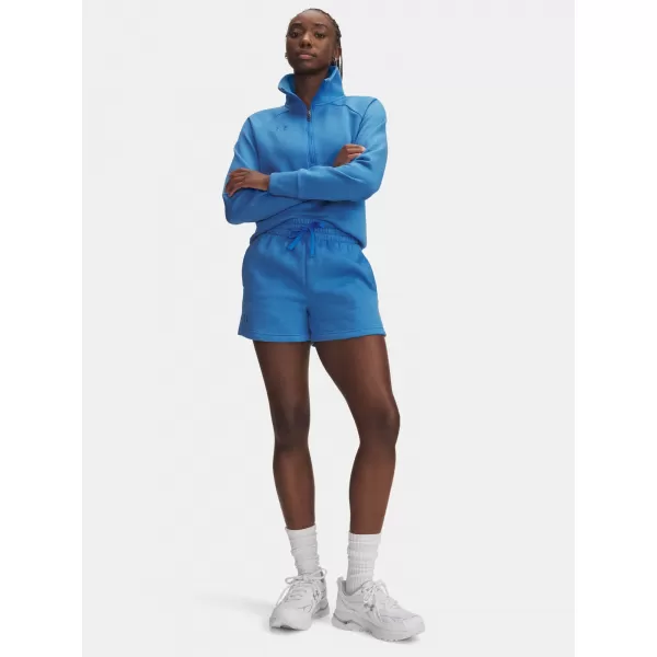  Dámské kraťasy UNDER ARMOUR RIVAL FLEECE SHORT 1382723-402 MODRÁ 