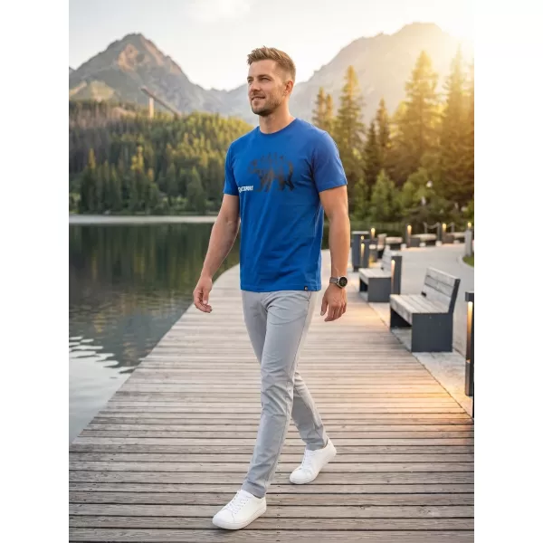  Pánské triko s krátkým rukávem ALTISPORT ALM193129 SNORKEL BLUE 