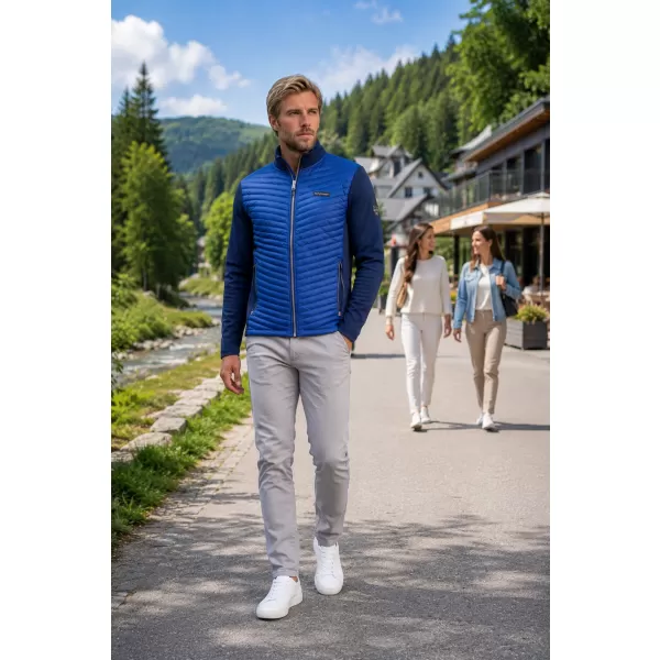  Pánská hybridní bunda ALTISPORT GAD TMAVĚ MODRÁ 
