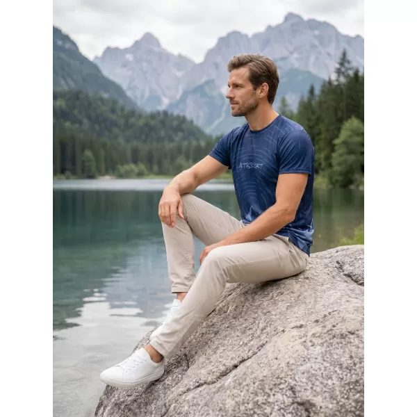  Pánské volnočasové triko premium ALTISPORT VOJ/ALM121TR06 NAVY-BLUE 