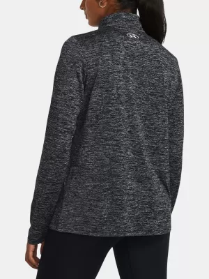 Dámská mikina UNDER ARMOUR TECH 1/2 ZIP- TWIST 1384225-001 ČERNÁ