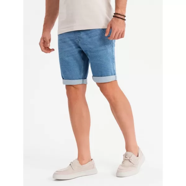  Pánské kraťasy OMBRE OM-SRDS-0161 LIGHT BLUE 