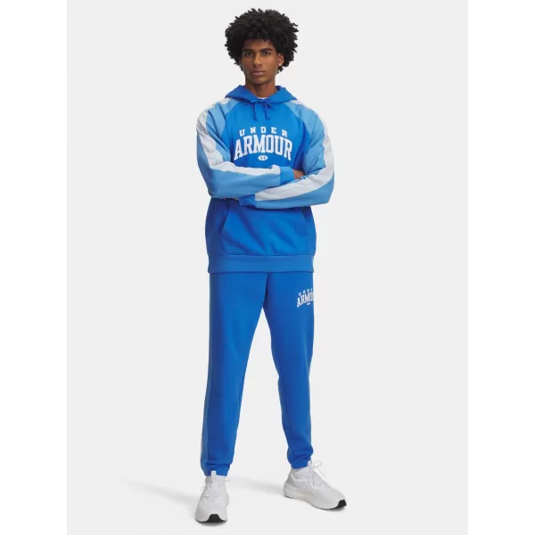  Pánské kalhoty UNDER ARMOUR RIVAL FLC CB PANTS MODRÁ 