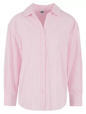 Dámská blůza URBAN CLASSICS TB7176 SOFT PINK/WHITE