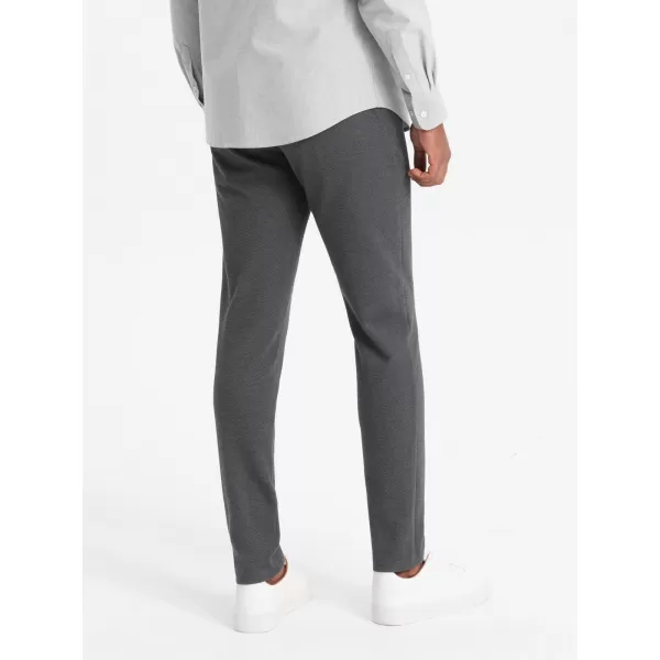  Pánské kalhoty OMBRE OM-PACP-0116 NEW DARK GREY 