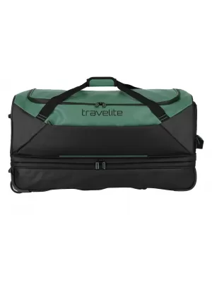 Taška TRAVELITE BASICS WHEELED DUFFLE EXP. BLACK/GREEN