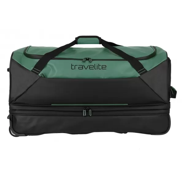  Taška TRAVELITE BASICS WHEELED DUFFLE EXP. BLACK/GREEN 