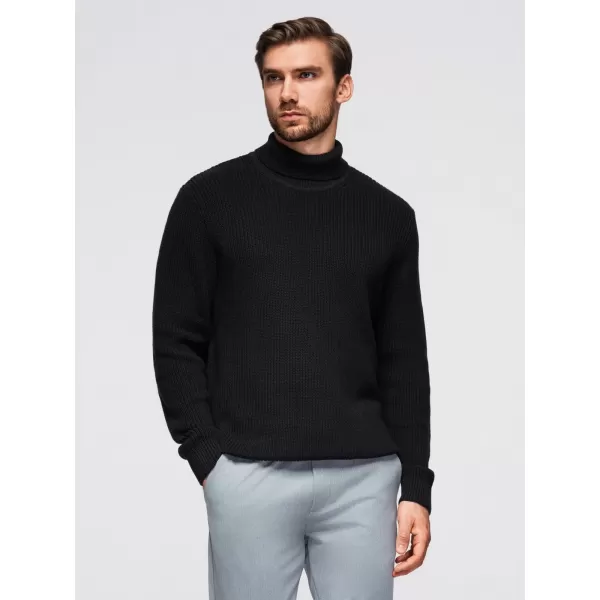  Pánský svetr OMBRE OM-SWTN-0162 BLACK 