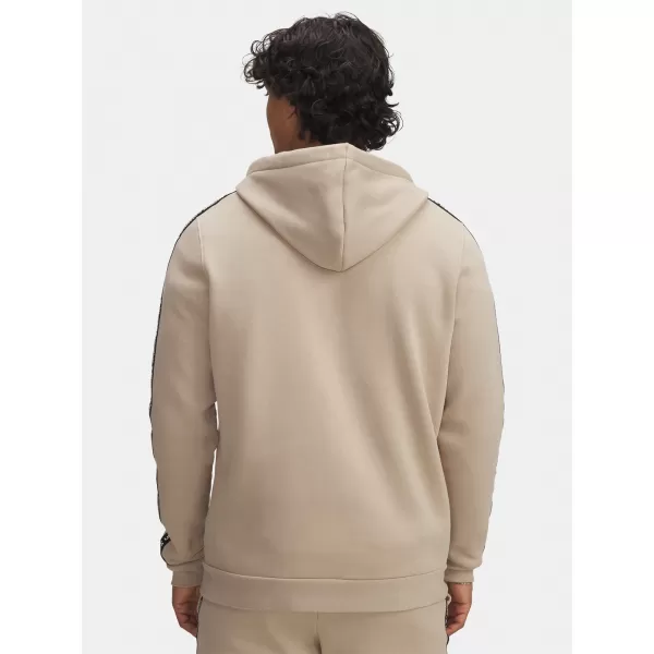  Pánská mikina UNDER ARMOUR UA ICON FLEECE FZ TAPING 1390298-299 HNĚDÁ 
