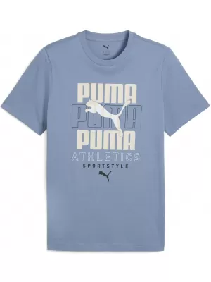 Pánské triko PUMA GRAPHIC STACKED GRAPHIC TEE 68803834 COOL BLUE