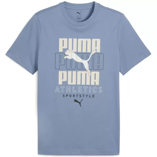  Pánské triko PUMA GRAPHIC STACKED GRAPHIC TEE 68803834 COOL BLUE 