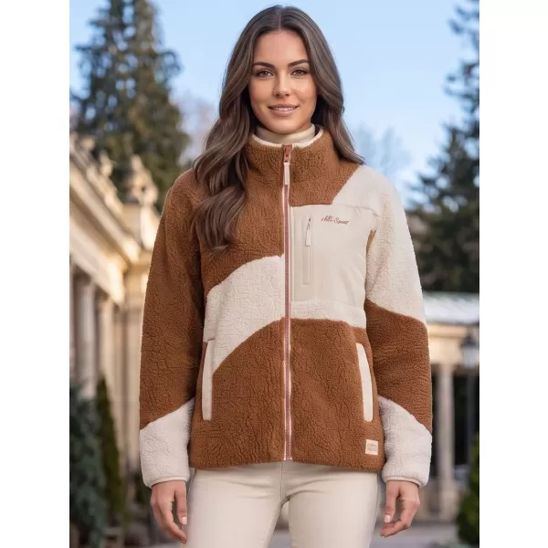  Dámská fleece mikina ALTISPORT GERI BÉŽOVÁ/HNĚDÁ 