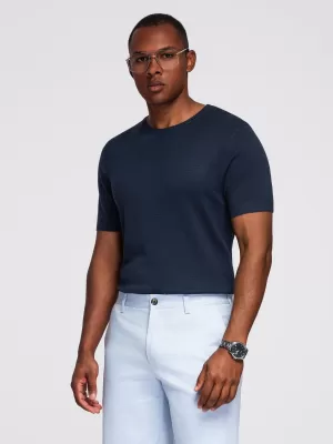 Pánské triko OMBRE OM-TSCT-0252 NAVY BLUE