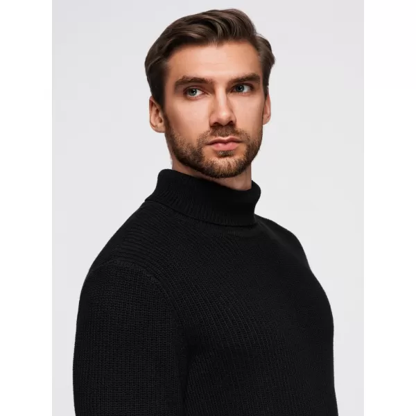  Pánský svetr OMBRE OM-SWTN-0162 BLACK 