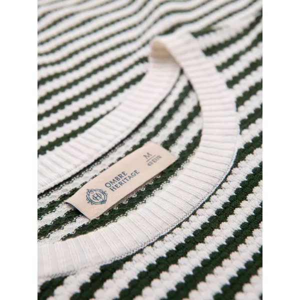  Pánské triko OMBRE OM-TSCT-0255 OLIVE AND WHITE 